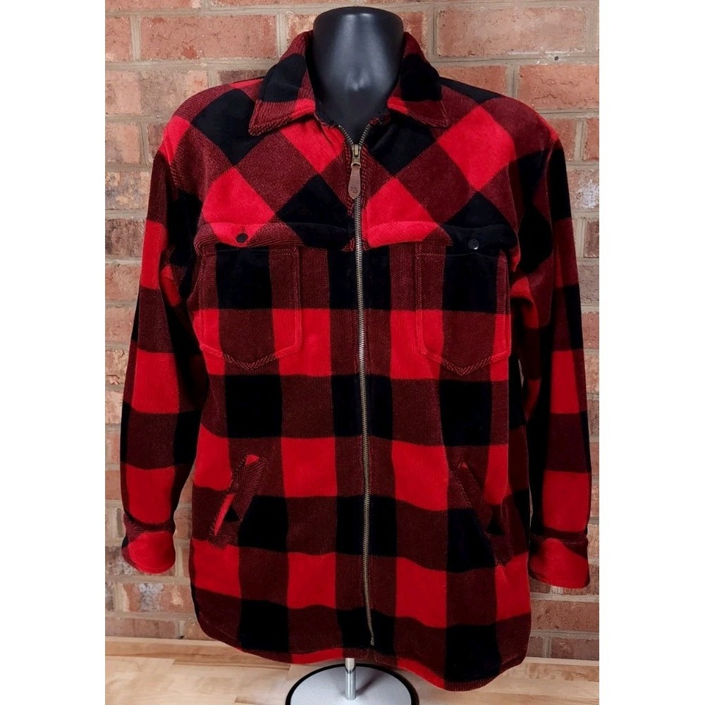 Lauren Ralph Lauren 1967 Buffalo Plaid Full Zip Chore Jacket Mens Small USA